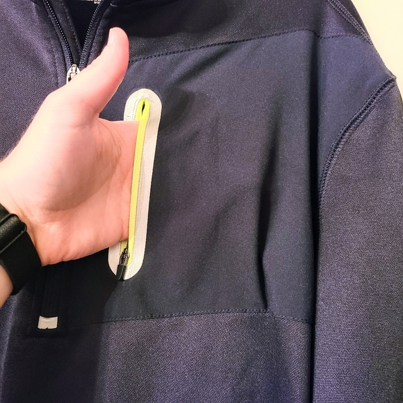 FILA Sport Black V-Neck Zipper-Front Lined Longsleeve Jacket w/ Zipper Pocket - Picture 6 of 7